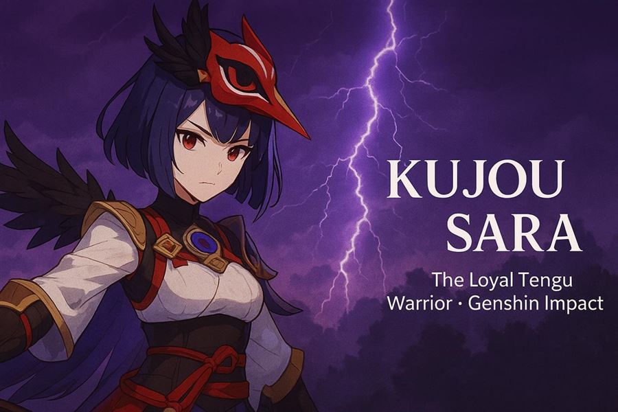 Kujou sara - the loyal tengu warrior of genshin impact